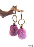 Boho Earrings, RH Dangle Earrings, Druzy in Black, White, Purple